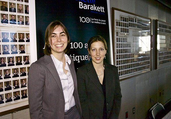 Alice Monet et Marie-Eve Lajoie sont venues représenter Monette Barakett.